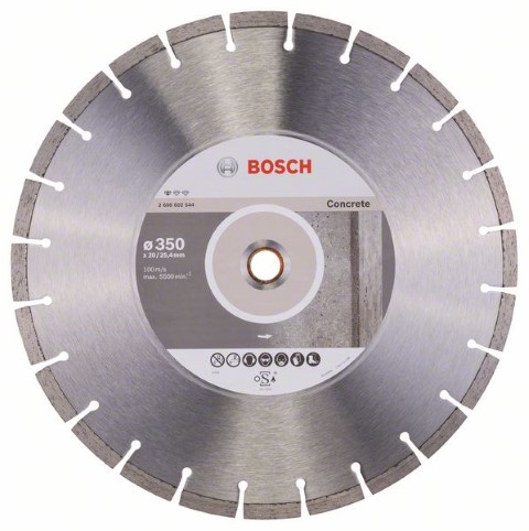 BOSCH DIAMOND CUTTING DISC STANDARD FOR CONCRETE 350 MM X 25.4 MM